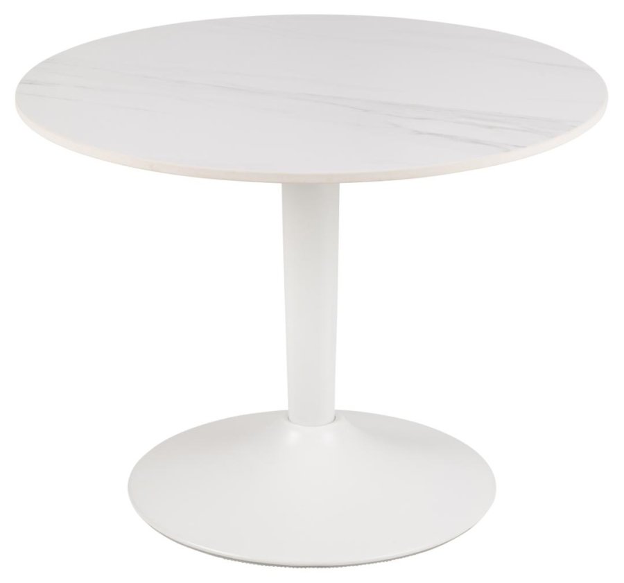 ACT NORDIC Malta salongbord, rundt - hvit Unico keramikk/MDF/st�l (�60x45)