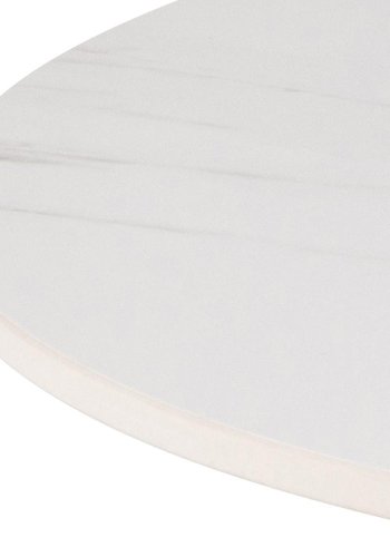 ACT NORDIC Malta salongbord, rundt - hvit Unico keramikk/MDF/st�l (�60x45)