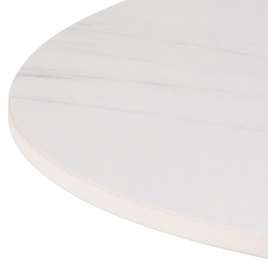 ACT NORDIC Malta salongbord, rundt - hvit Unico keramikk/MDF/st�l (�60x45)