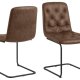 ACT NORDIC Kira Esszimmerstuhl - brauner Stoffmix und schwarzer Stahl