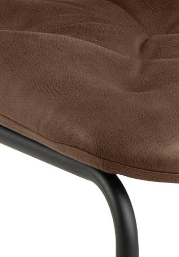 ACT NORDIC Kira Esszimmerstuhl - brauner Stoffmix und schwarzer Stahl