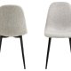 ACT NORDIC Celia spisestuestol - lysegr stoff og matt sort stl