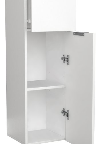 VCM NORDIC Donali Badezimmerschrank Midi, m. 1 Tür, 1 Schublade, 1 Einlegeboden - weiß/natur Melamin