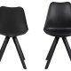 ACT NORDIC Dima Esszimmerstuhl – schwarzes PU/Polypropylen und schwarzes Gummibaumholz