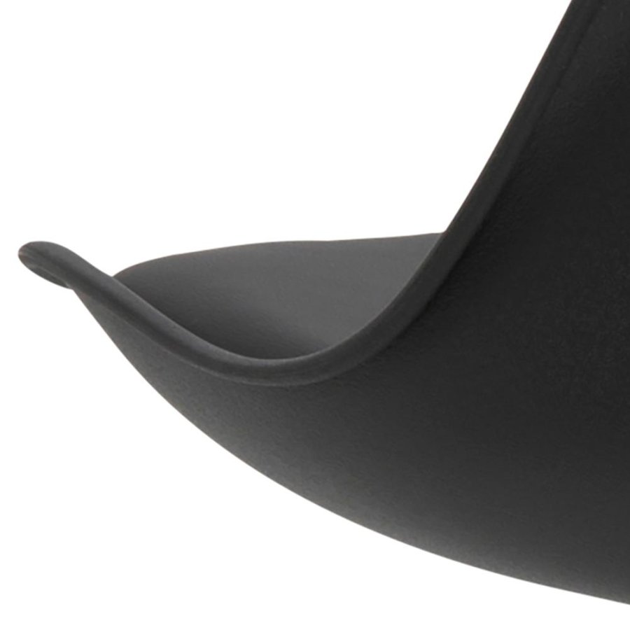 ACT NORDIC Dima Esszimmerstuhl – schwarzes PU/Polypropylen und schwarzes Gummibaumholz