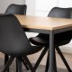 ACT NORDIC Dima Esszimmerstuhl – schwarzes PU/Polypropylen und schwarzes Gummibaumholz
