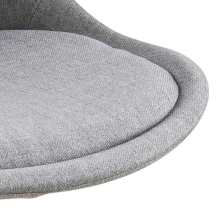 ACT NORDIC Dima Barhocker, mit Rückenlehne, Fußstütze und Reißverschluss – hellgrauer Stoff und Naturkautschukholz