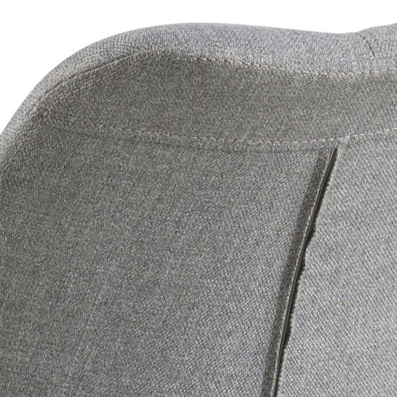 ACT NORDIC Dima Barhocker, mit Rückenlehne, Fußstütze und Reißverschluss – hellgrauer Stoff und Naturkautschukholz