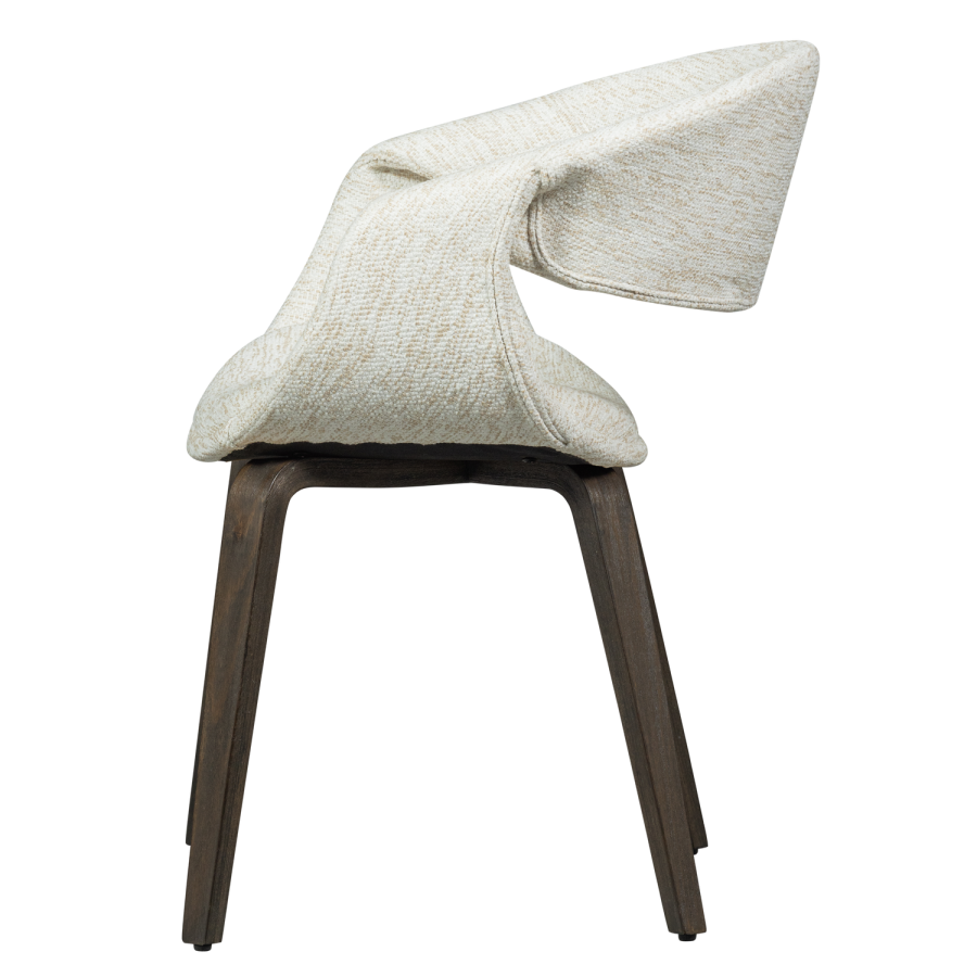 WOOOD YOSSI SPISESTOL NATURLIG MED TRE MRK BRUN