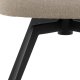 ACT NORDIC Darlene spisestuestol, med armlener, svingfunksjon, retursving - beige stoff og svart stl