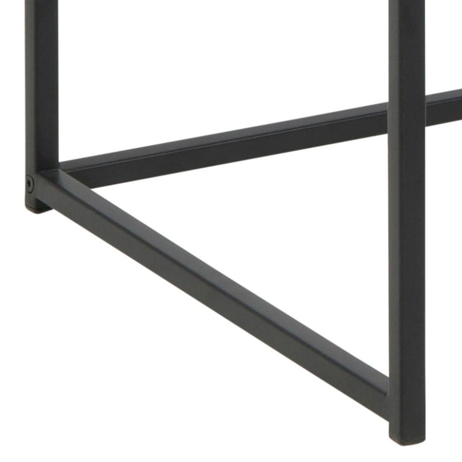 ACT NORDIC Seaford skrivebord, rektangulr - natur vild eg ru papir og sort stl (100x45)