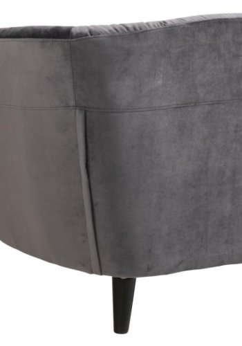 ACT NORDIC Ria lnestol, m. armln og indsyninger - mrkegr stof og sort gummitr