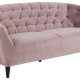 ACT NORDIC Ria 3 pers. sofa, m. indsyninger - dusty rose stof og sort gummitr