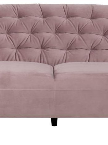 ACT NORDIC Ria 3 pers. sofa, m. indsyninger - dusty rose stof og sort gummitr