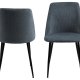 ACT NORDIC Ines Esszimmerstuhl - grauer Stoff und schwarzer Stahl