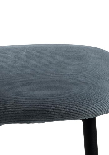 ACT NORDIC Ines Esszimmerstuhl - grauer Stoff und schwarzer Stahl