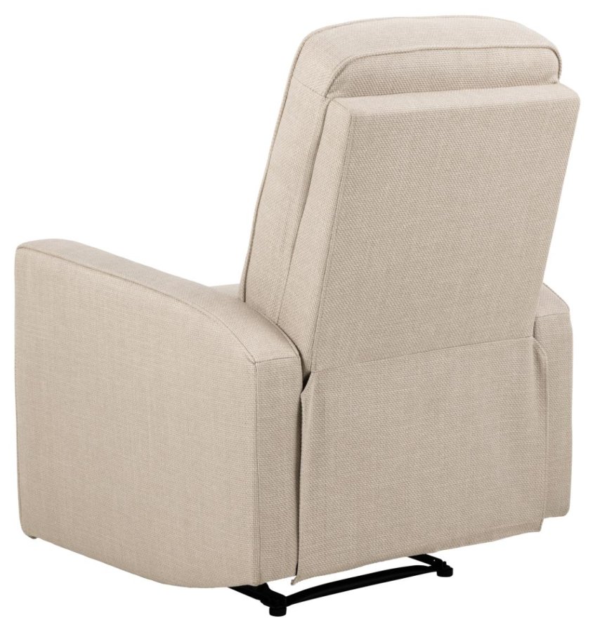 ACT NORDIC Asila recliner lnestol, manuel, m. armln og posefjedre - beige stof og sort stl