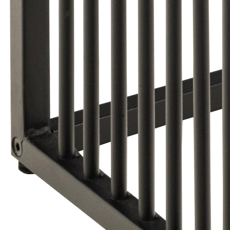 ACT NORDIC Strington hjrnebord, firkantet - svart Izmir melamin og svart stl (40x40)