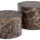 ACT NORDIC Dice sofabord, rundt - brun marmor Delhi grovt papir (58) (sett med 2)