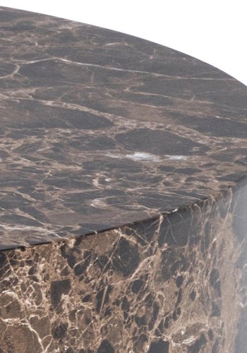 ACT NORDIC Dice sofabord, rundt - brun marmor Delhi grovt papir (58) (sett med 2)