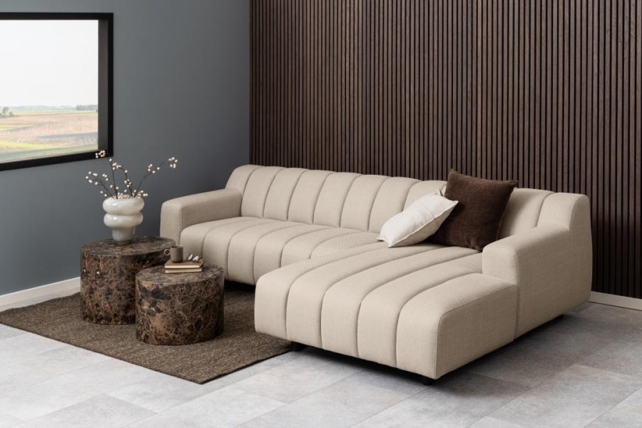 ACT NORDIC Dice sofabord, rundt - brun marmor Delhi grovt papir (58) (sett med 2)