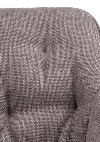 ACT NORDIC Brooke spisestuestol, med armlener og sm - grbrunt stoff og svart stl