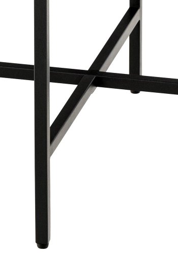 ACT NORDIC Lamoine Ecktisch, rund – schwarzes Izmir-Melamin und schwarzer Stahl (40)