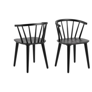 ACT NORDIC Ida spisebordsstol, m. armln - mat sort gummitr