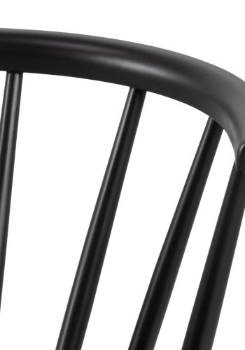 ACT NORDIC Ida Esszimmerstuhl, mit Armlehnen  mattschwarzes Kautschukholz