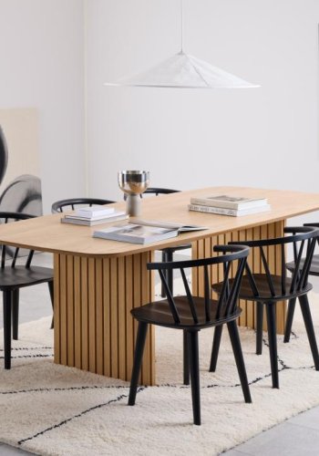 ACT NORDIC Ida Esszimmerstuhl, mit Armlehnen  mattschwarzes Kautschukholz