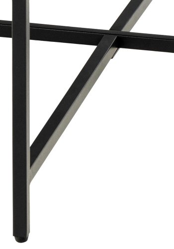 ACT NORDIC Lamoine Couchtisch, rund – schwarzes Izmir-Melamin und schwarzer Stahl (70)