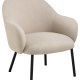 ACT NORDIC Spencer lenestol, med armlener - beige stoff og svart stl