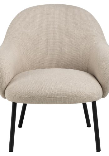 ACT NORDIC Spencer lenestol, med armlener - beige stoff og svart stl