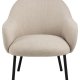 ACT NORDIC Spencer lenestol, med armlener - beige stoff og svart stl