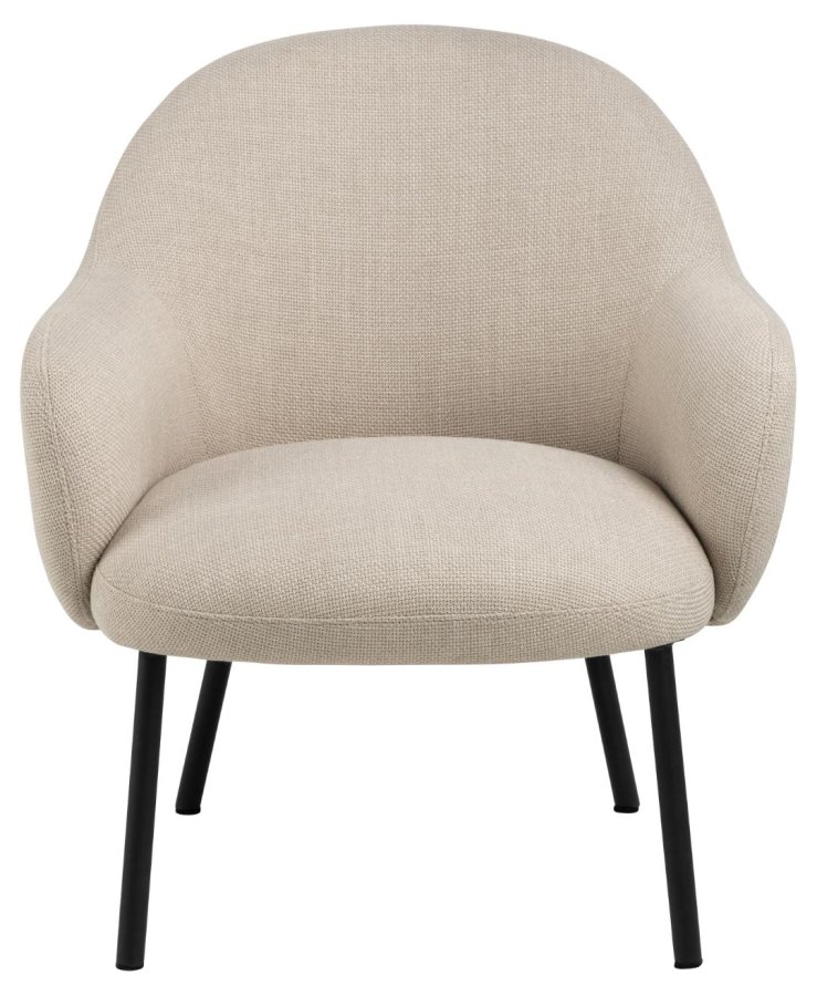 ACT NORDIC Spencer lenestol, med armlener - beige stoff og svart stl