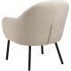 ACT NORDIC Spencer lenestol, med armlener - beige stoff og svart stl