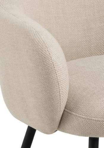 ACT NORDIC Spencer lenestol, med armlener - beige stoff og svart stl