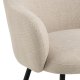 ACT NORDIC Spencer lenestol, med armlener - beige stoff og svart stl