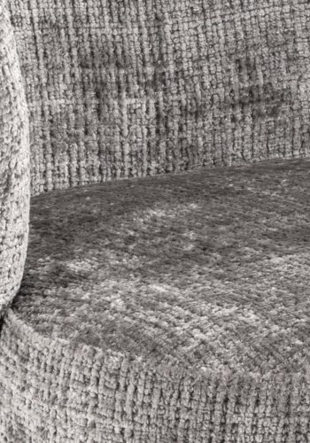 ACT NORDIC Darlene spisestuestol, med armlener, svingfunksjon, retursving - grtt stoff og svart stl