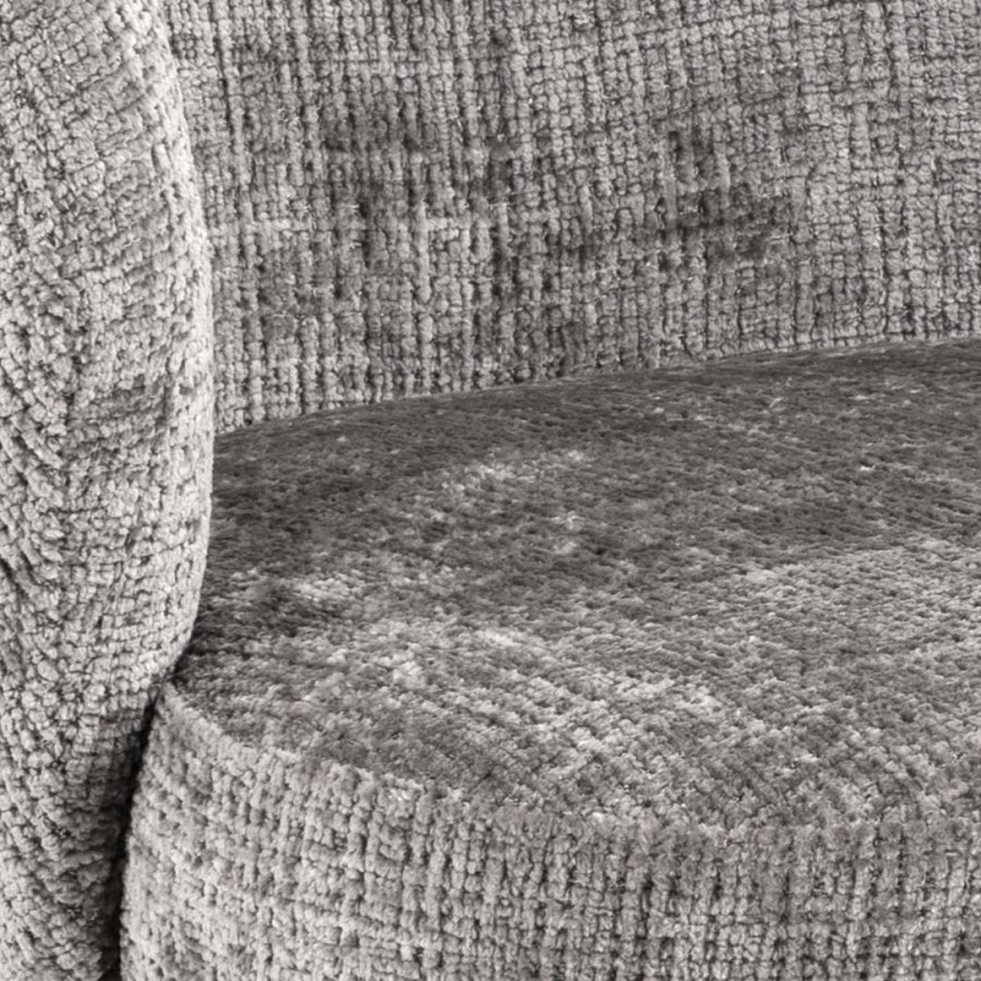 ACT NORDIC Darlene spisestuestol, med armlener, svingfunksjon, retursving - grtt stoff og svart stl