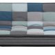 ACT NORDIC Faith Schlafsofa, mit Klick & Klack – mehrfarbiger/grauer Patchworkstoff und Chromstahl (196x98)