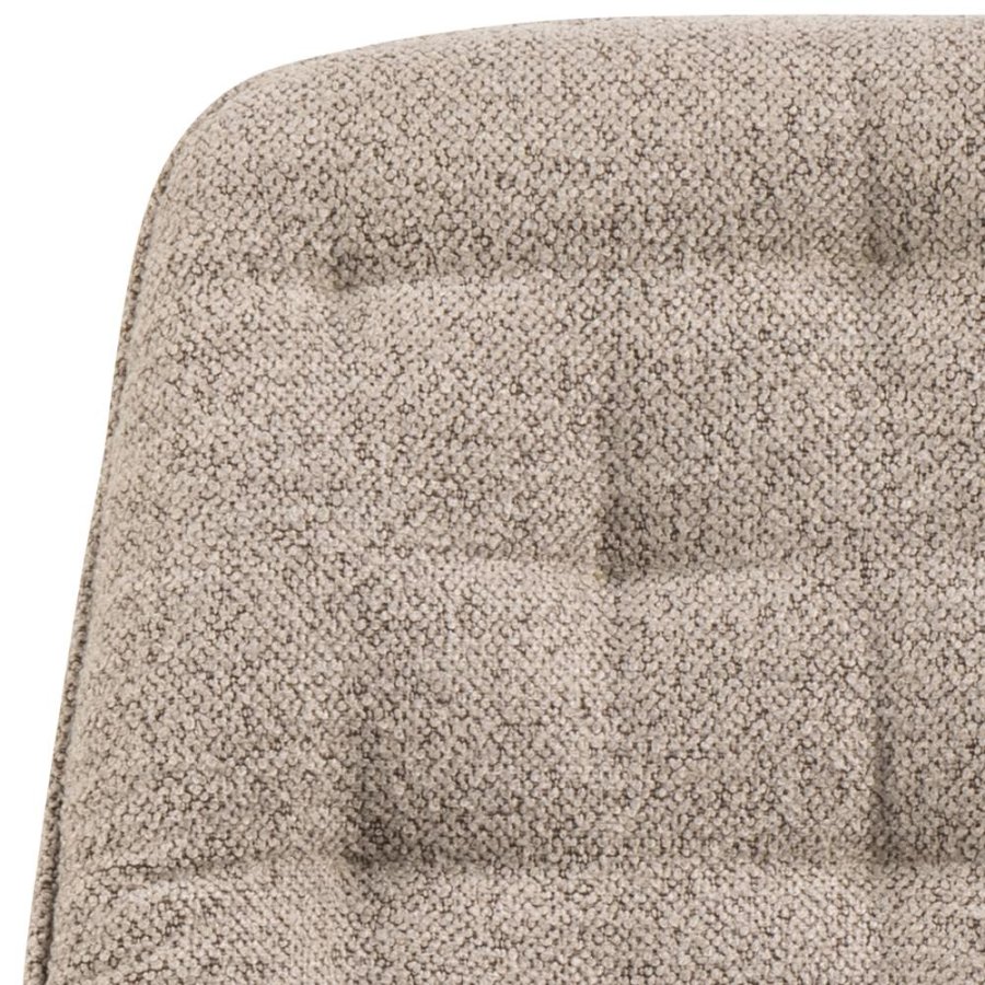 ACT NORDIC Erik skrivebordsstol, m. armln, hjul, drejefunktion - beige stof og sort stl