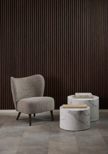 ACT NORDIC Dice sofabord, rundt - hvit marmor Carrara grovt papir (58) (sett med 2)