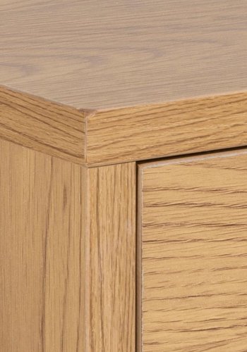 ACT NORDIC Cholet veggmontert nattbord, med 1 hylle og 1 skuff - matt vill eik grovpapp (50x35)