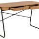 ACT NORDIC Blueton skrivebord, m. 2 skuffer - mat vild eg ru papir og sort stl (120x60)