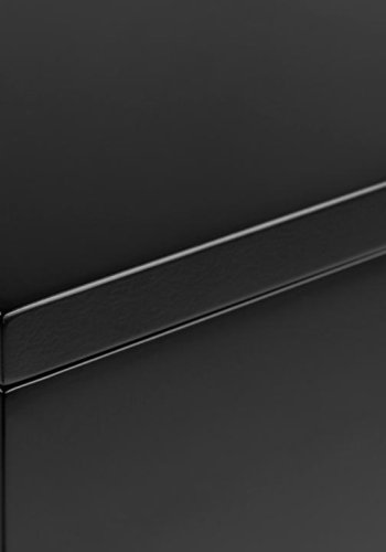 ACT NORDIC Avignon Wandnachttisch, mit 2 Schubladen - schwarzes MDF (37x32)
