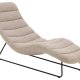 ACT NORDIC Chaplin sjeselong - beige stoff og svart stl (63x156)