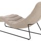 ACT NORDIC Chaplin sjeselong - beige stoff og svart stl (63x156)