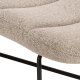ACT NORDIC Chaplin sjeselong - beige stoff og svart stl (63x156)