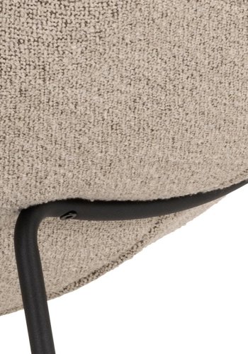 ACT NORDIC Chaplin sjeselong - beige stoff og svart stl (63x156)